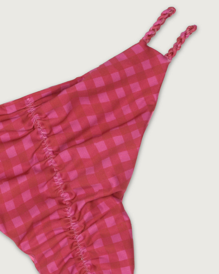 BOTTOM MINI TRENZADO REVERSIBLE FUCSIA STRIPES