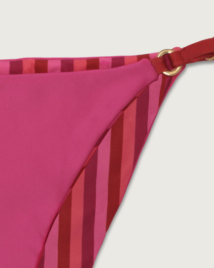 BOTTOM REVERSIBLE AJUSTABLE FUCSIA STRIPES