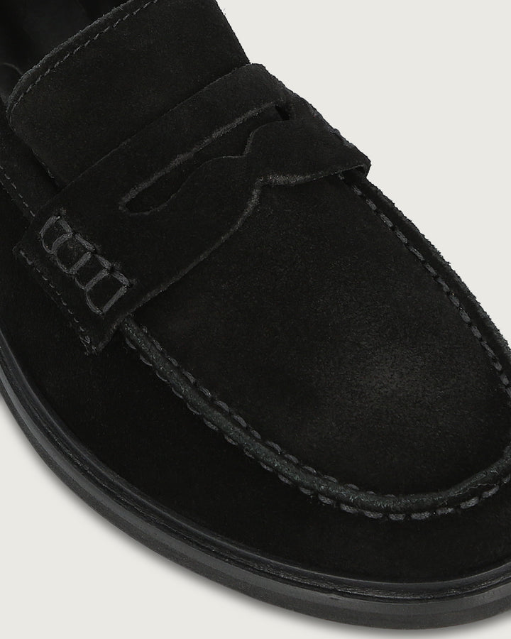 MOCASÍN GÉNOVA BLACK GAMUZA