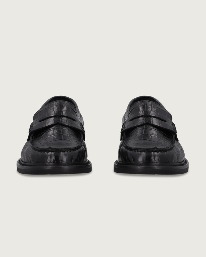 MOCASÍN GÉNOVA BLACK CROCO