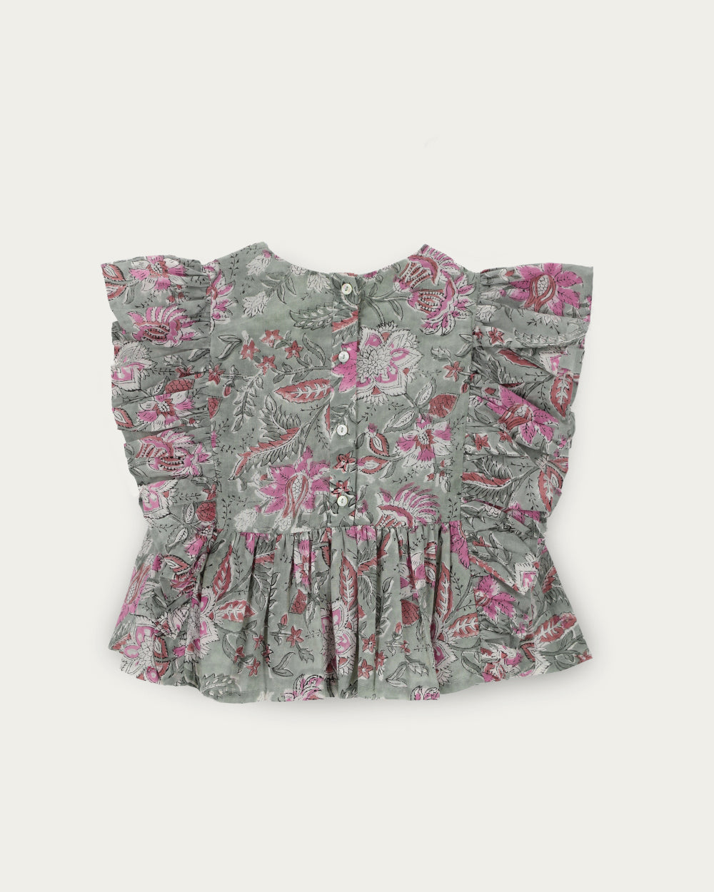 BLUSA GIADA GREEN FLOWERS PETIT