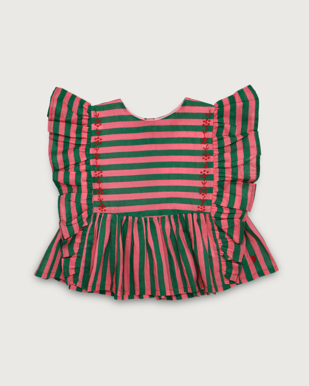 BLUSA GIADA GREEN STRIPES PETIT
