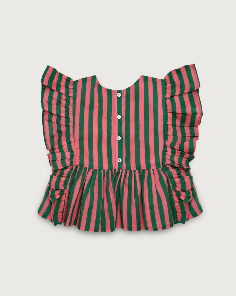 BLUSA GIADA GREEN STRIPES PETIT