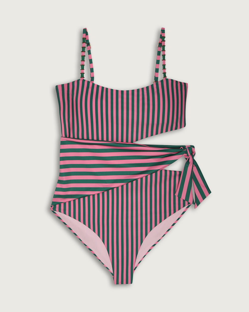 ONE PIECE MONDRAGO GREEN STRIPES