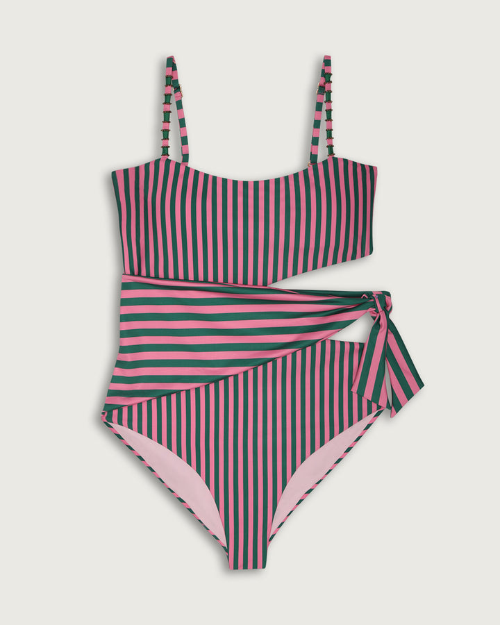 ONE PIECE MONDRAGO GREEN STRIPES