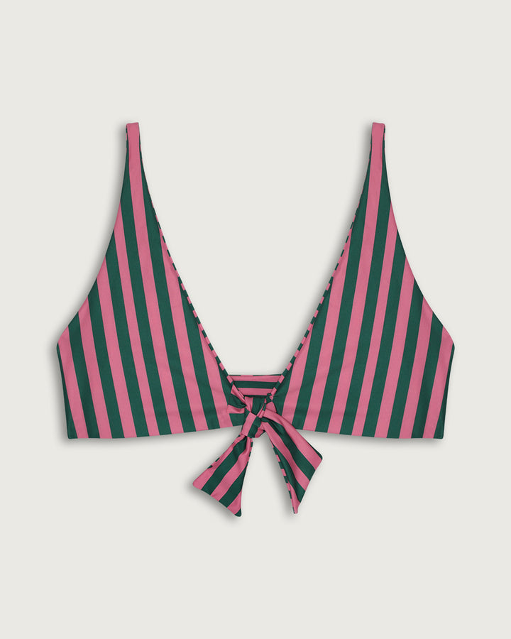 TOP CASCAIS NUDO AJUSTABLE GREEN STRIPES