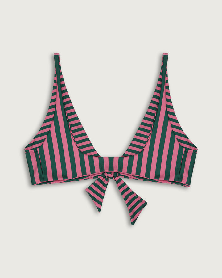 TOP CASCAIS NUDO AJUSTABLE GREEN STRIPES