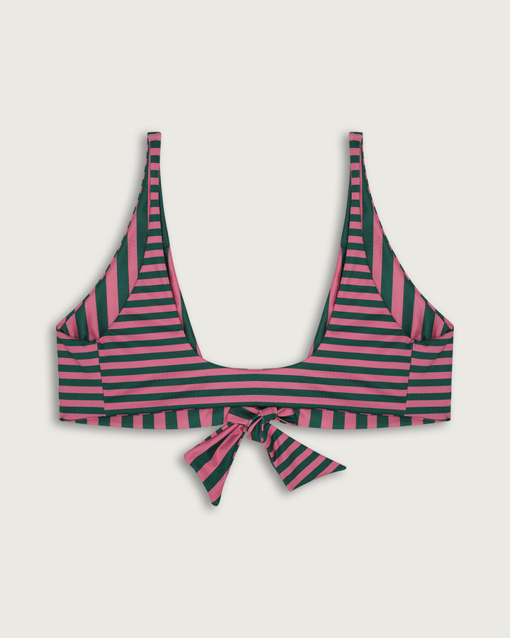 TOP CASCAIS NUDO AJUSTABLE GREEN STRIPES