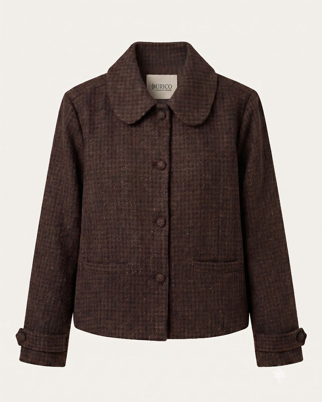 CHAQUETA ZANI LANA BROWN CHECKS