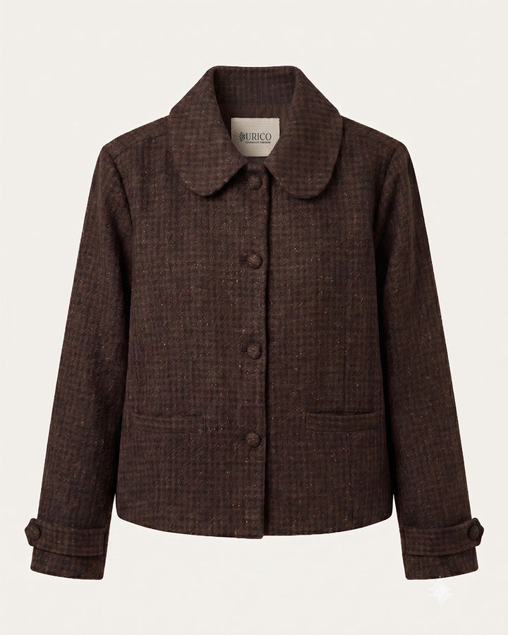 CHAQUETA ZANI LANA BROWN CHECKS