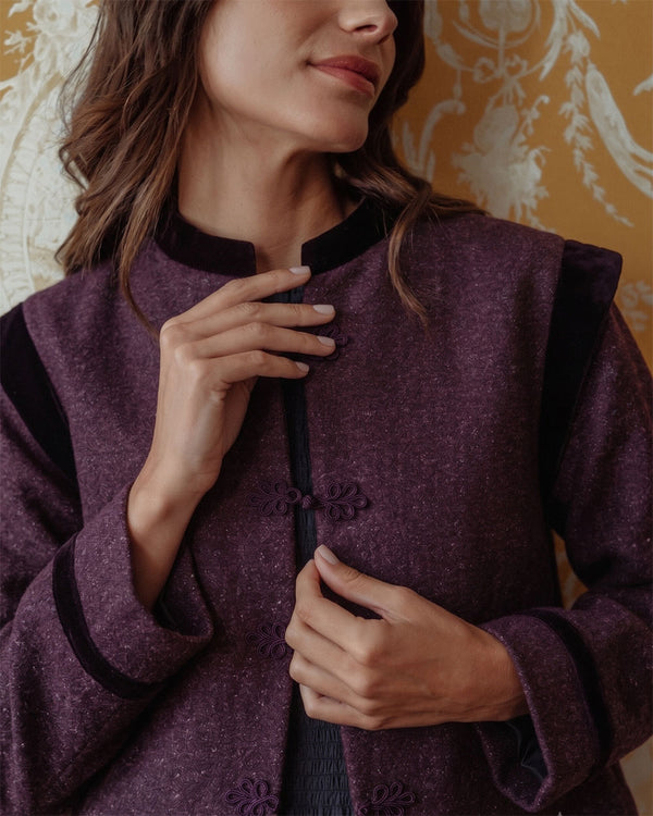 CHAQUETA ANKA LANA BURGUNDY