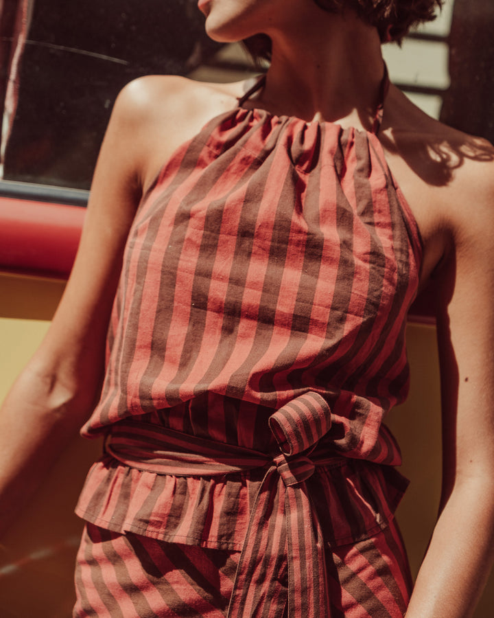 TOP ISQUIA COFFEE STRIPES
