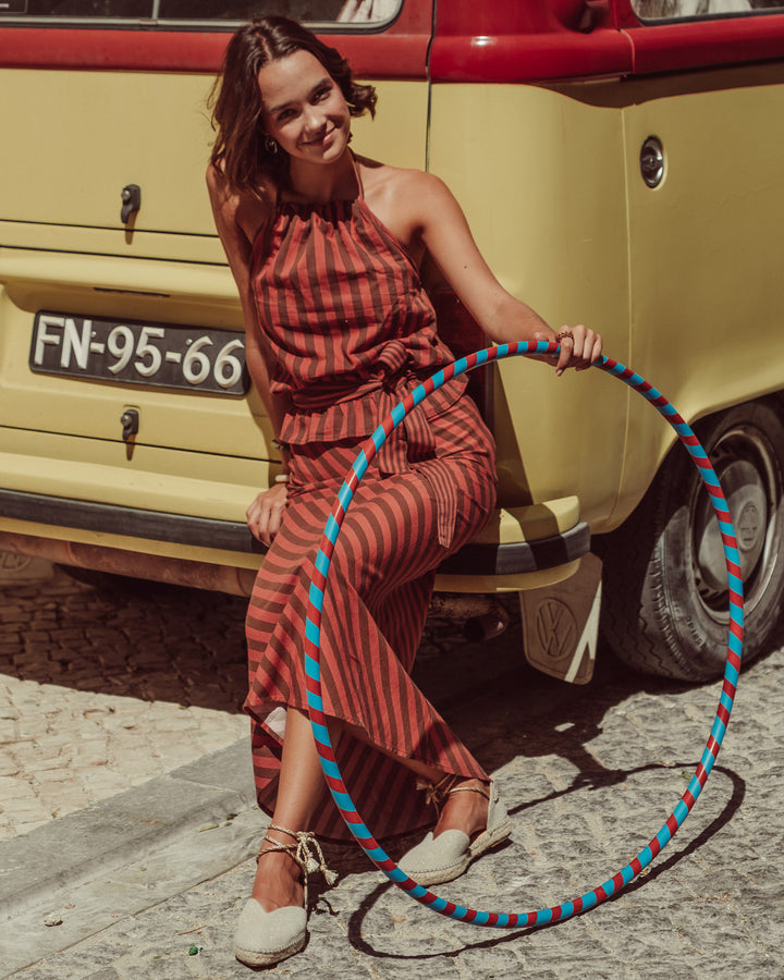 TOP ISQUIA COFFEE STRIPES