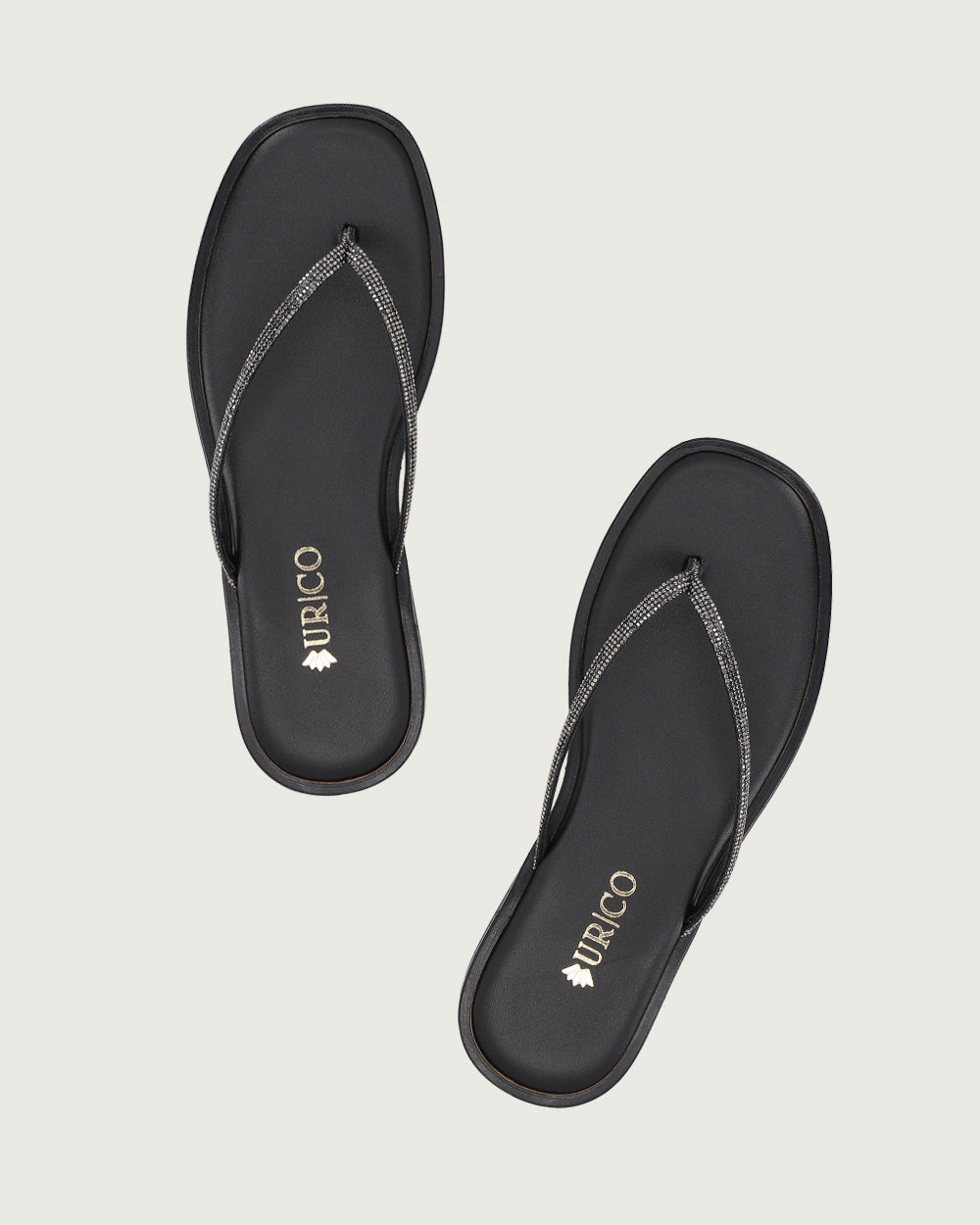 SANDALIA CORFU BLACK CON BRILLOS