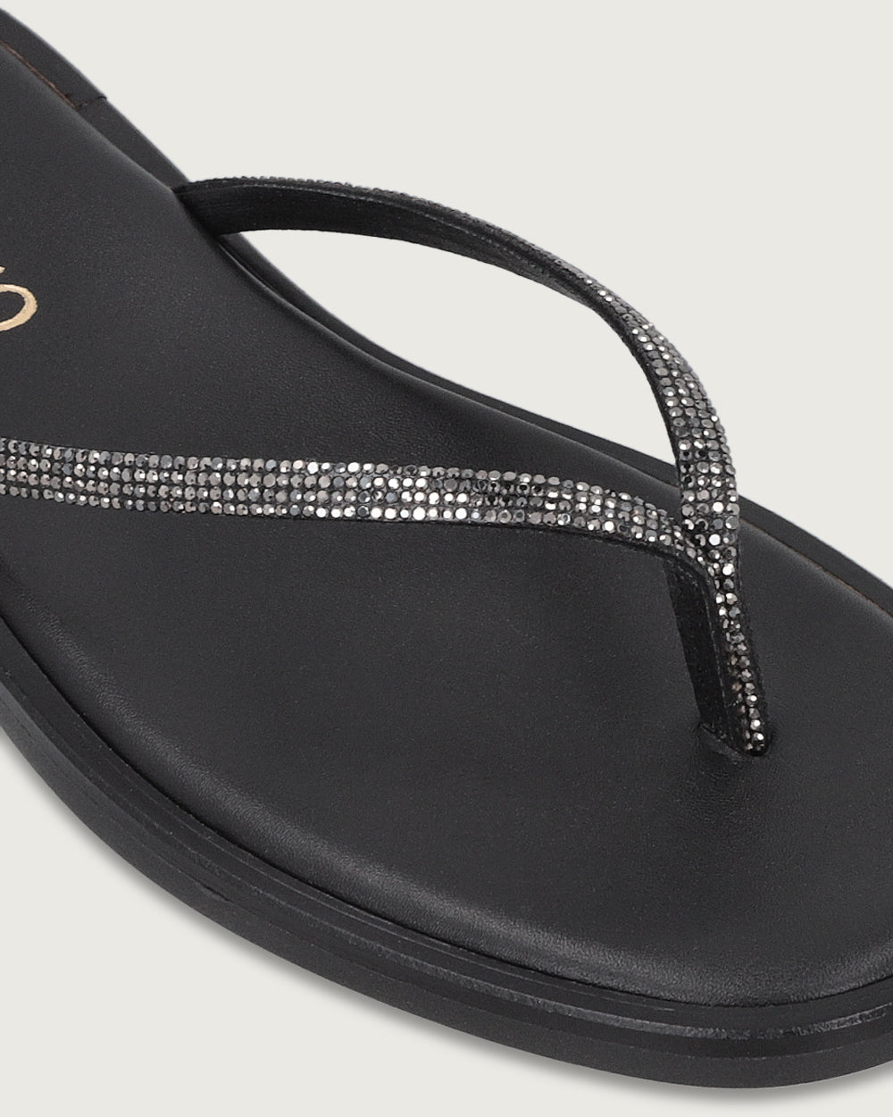 SANDALIA CORFU BLACK CON BRILLOS