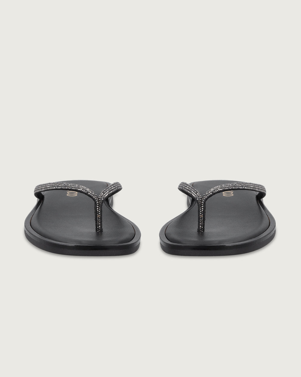 SANDALIA CORFU BLACK CON BRILLOS