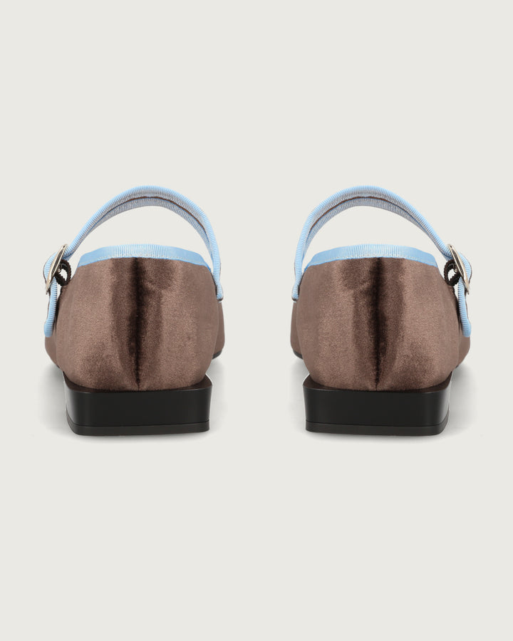 BALLERINA JANE CHOCOLATE/LIGHT BLUE