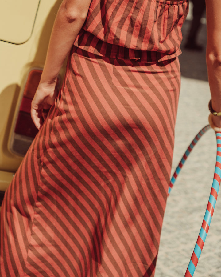 FALDA TORCELLO COFFEE STRIPES