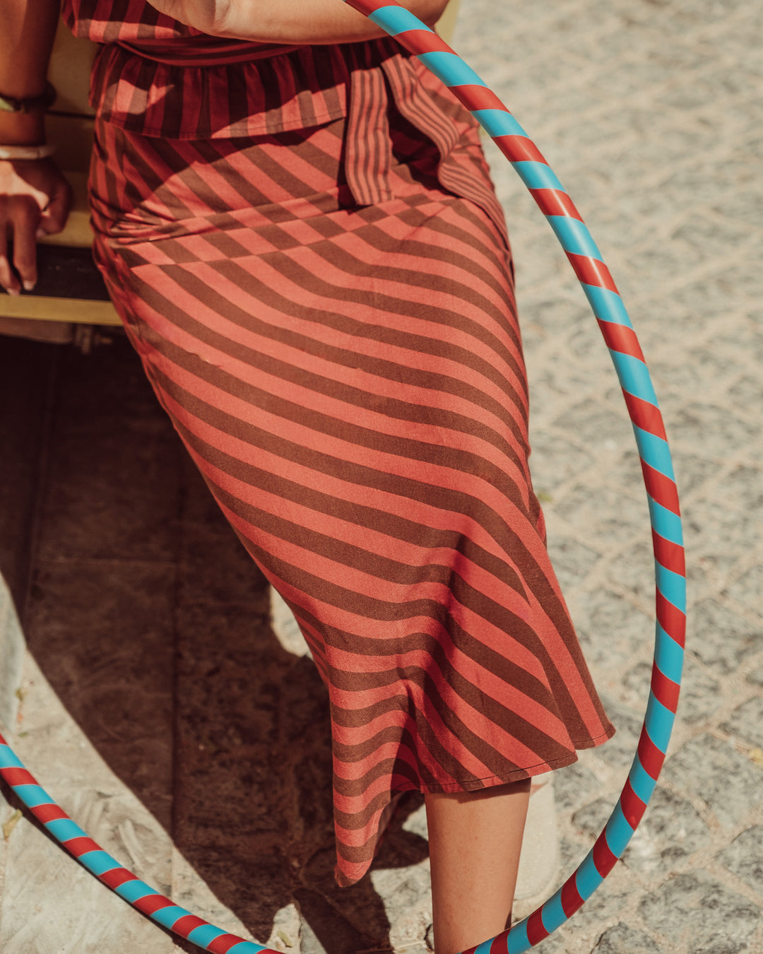 FALDA TORCELLO COFFEE STRIPES