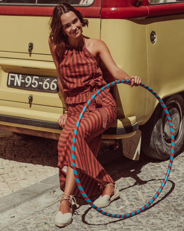 FALDA TORCELLO COFFEE STRIPES