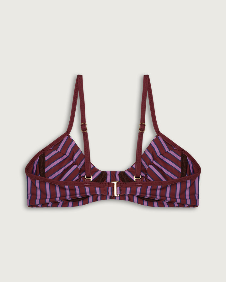 TOP LILIA CON ARCO LILA STRIPES