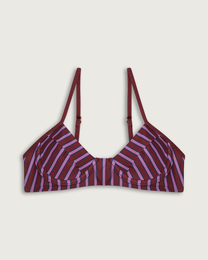 TOP LILIA CON ARCO LILA STRIPES