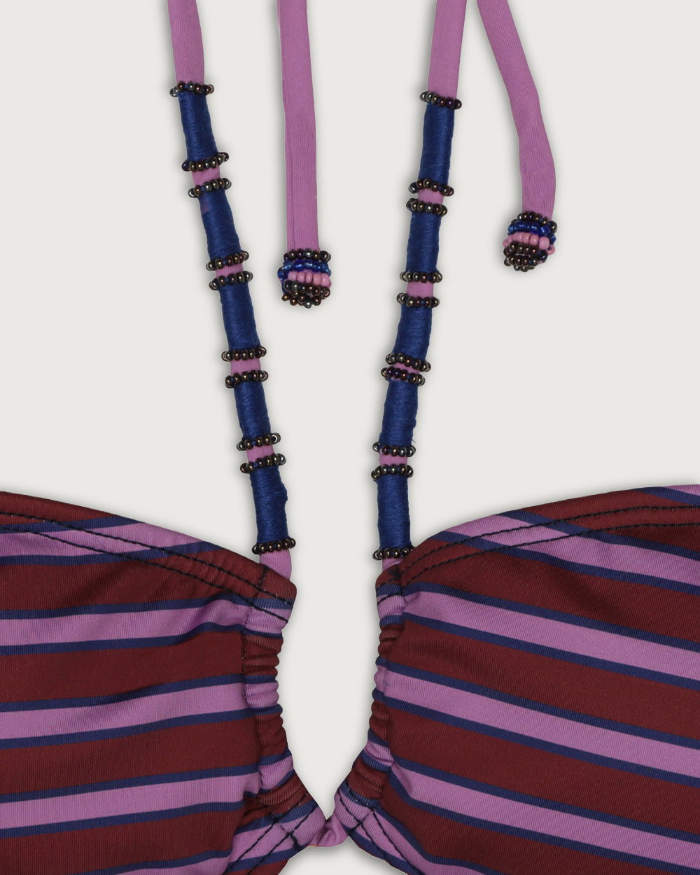 TOP HALTER MOSTACILLAS LILA STRIPES