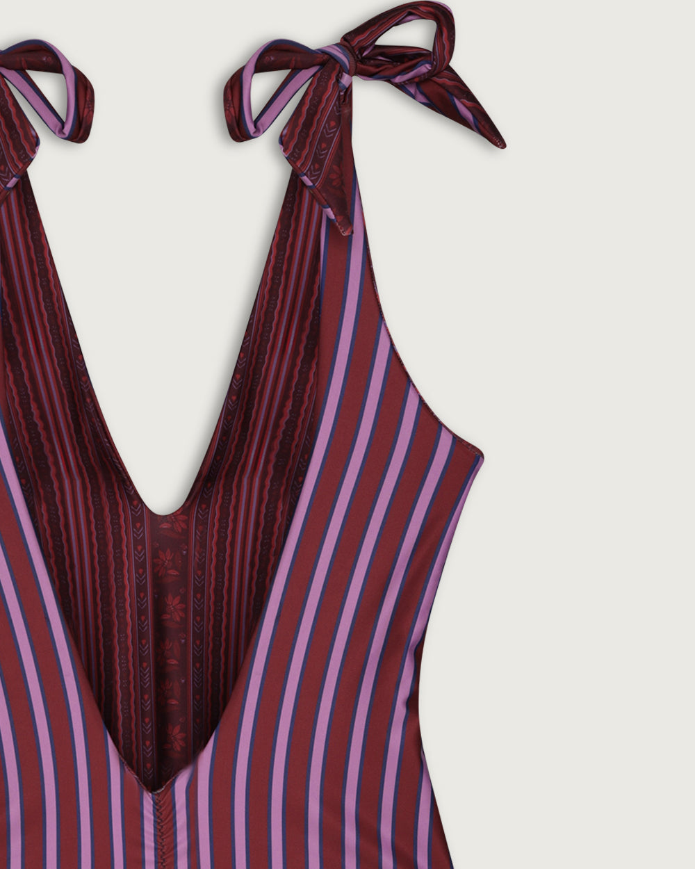 ONE PIECE CORAL LILA STRIPES / CIRCUS PRINT