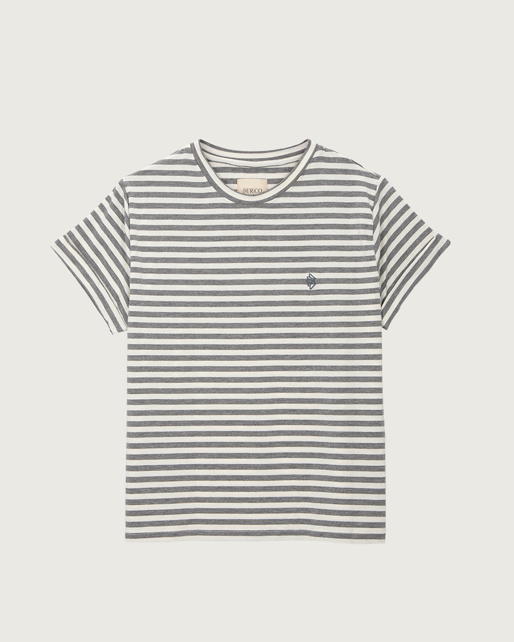 POLERA GRANADA LÍNEAS GRIS