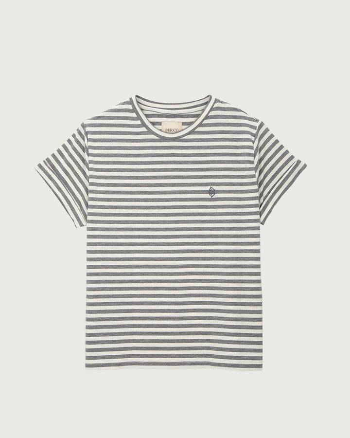 POLERA GRANADA LÍNEAS GRIS