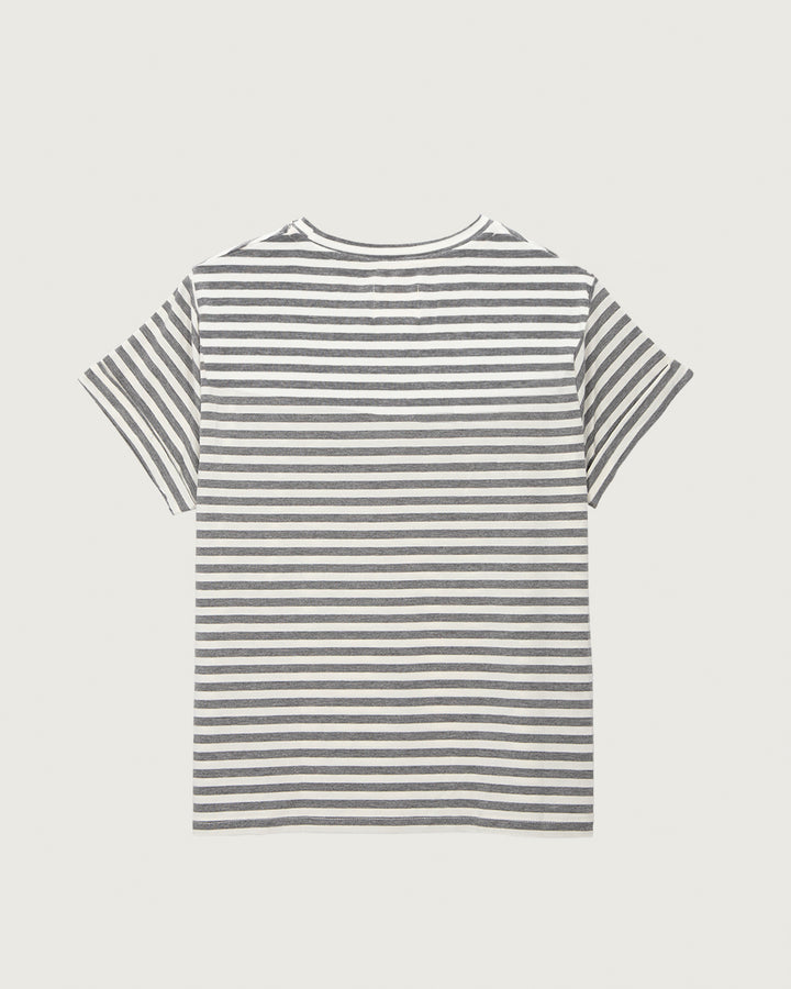 POLERA GRANADA LÍNEAS GRIS