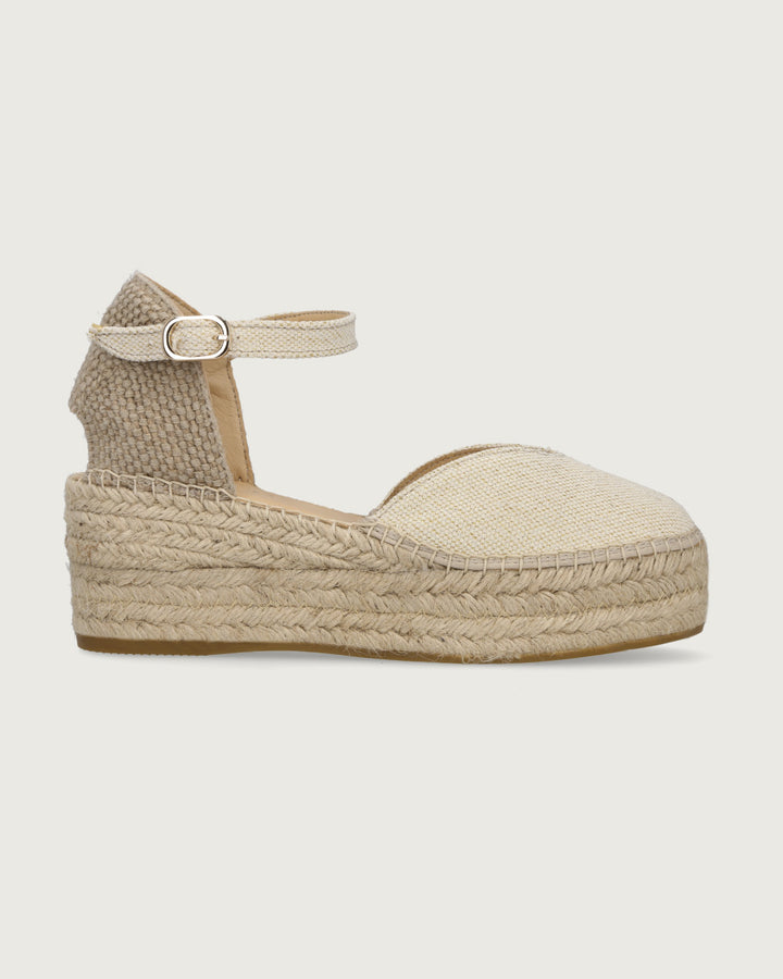 CUÑA MARSELLA BEIGE BRILLOS