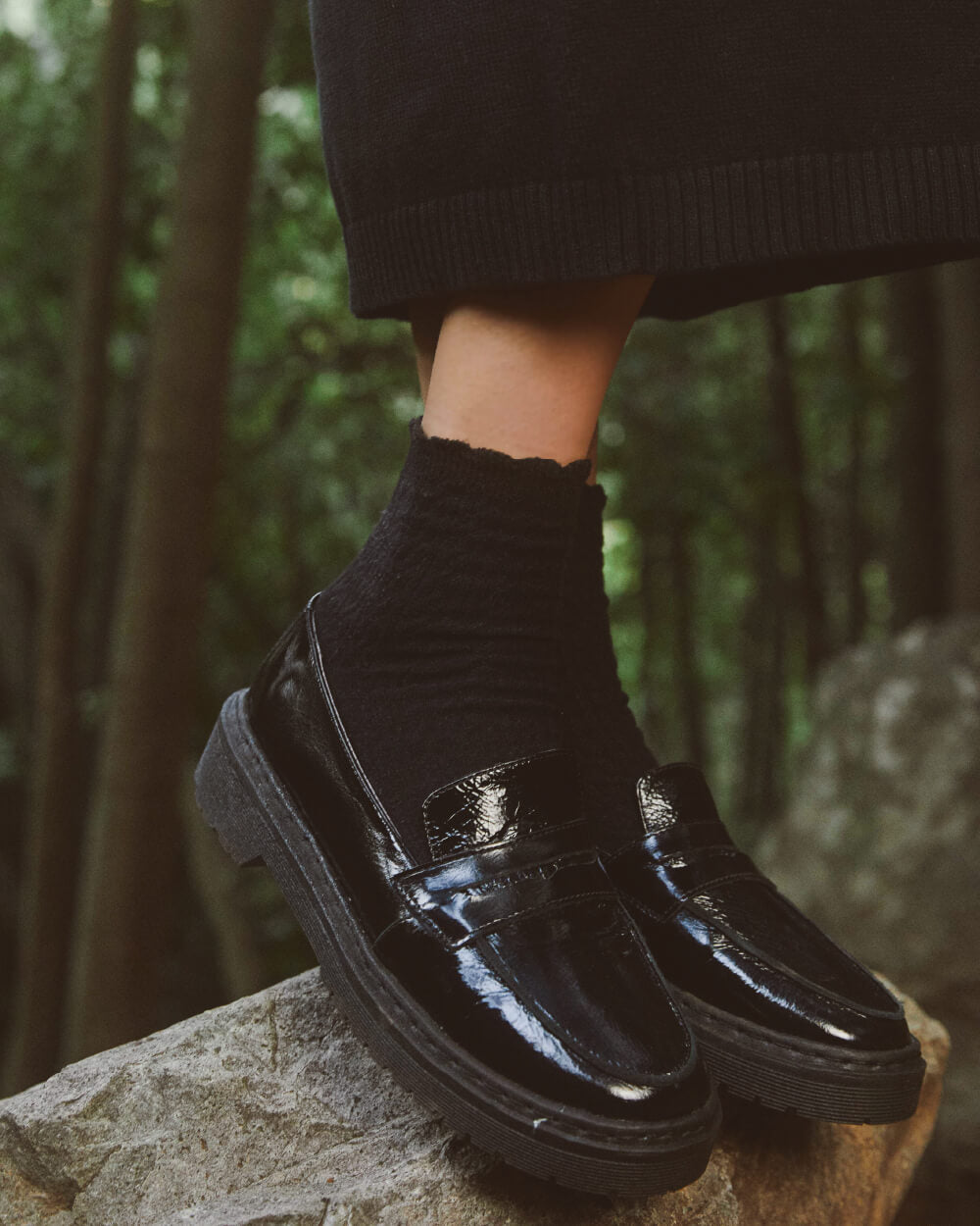 MOCASÍN GEORGETTE BLACK CHAROL