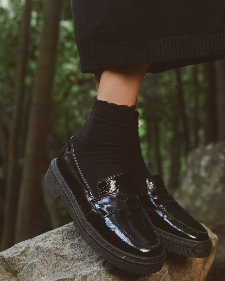 MOCASÍN GEORGETTE BLACK CHAROL