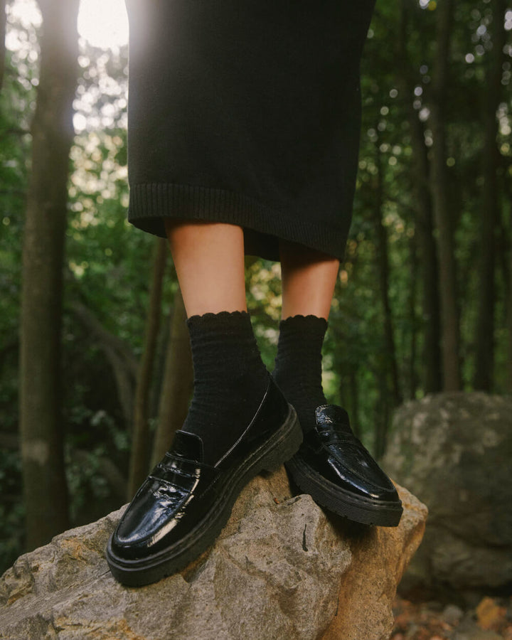 MOCASÍN GEORGETTE BLACK CHAROL
