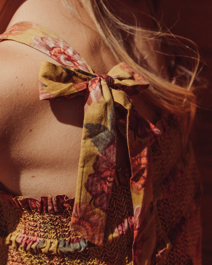 BLUSA CELINE YELLOW FLOWERS