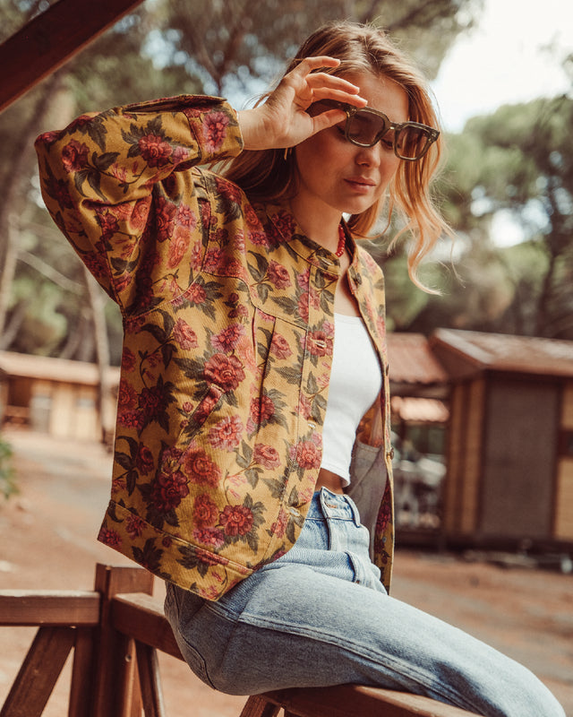 CHAQUETA ANNIE YELLOW FLOWERS