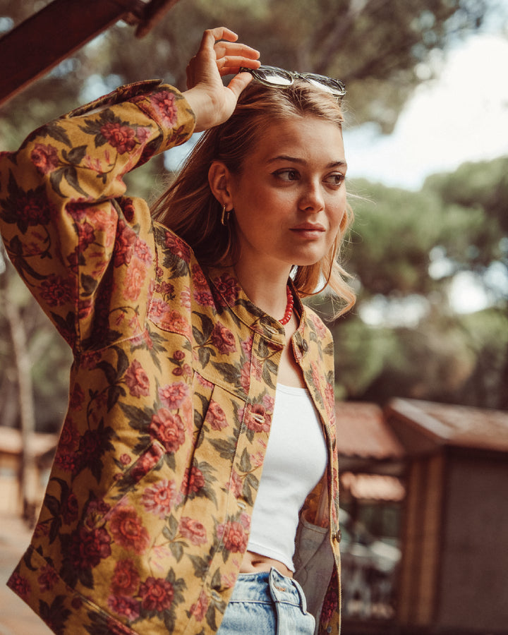 CHAQUETA ANNIE YELLOW FLOWERS
