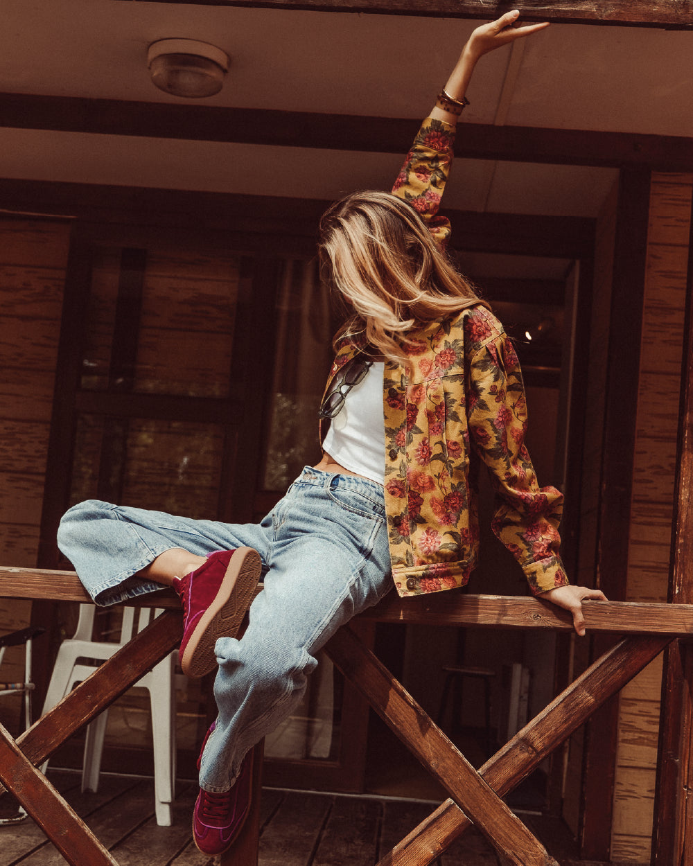 CHAQUETA ANNIE YELLOW FLOWERS