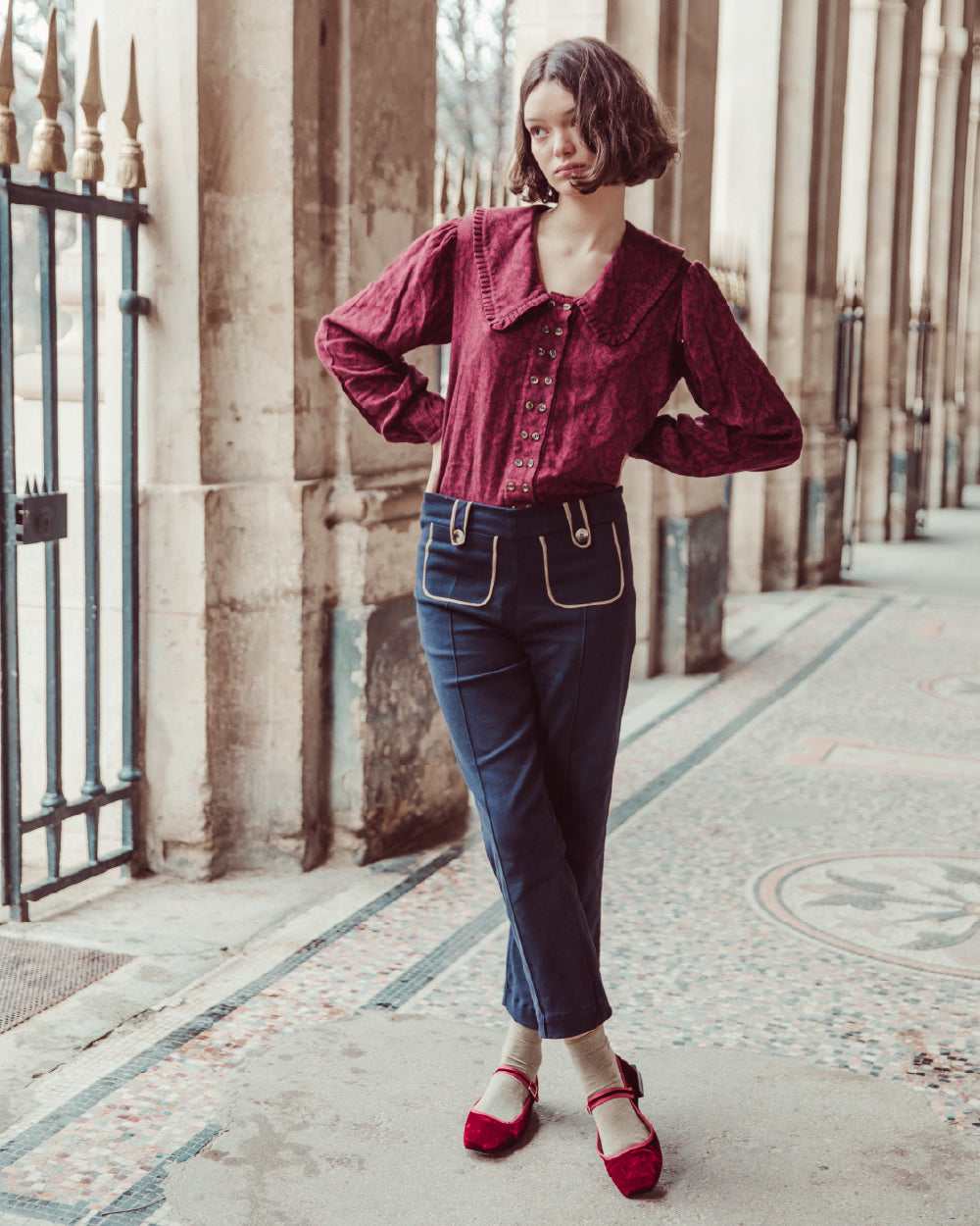 BLUSA FLORE BURDEO