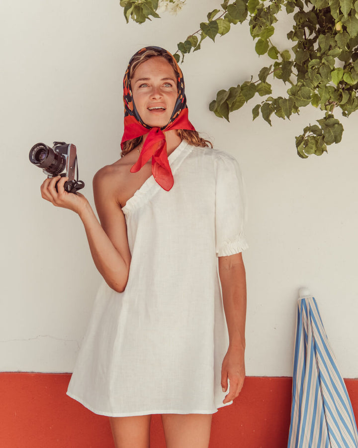 VESTIDO BAHIA WHITE 100% LINO