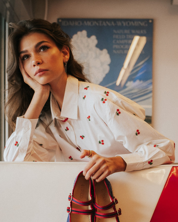 CAMISA GLITZ CHERRY