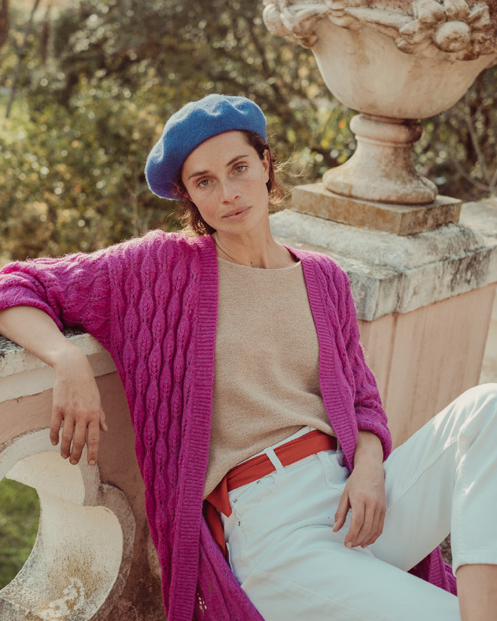CHALECO LULU FUCSIA ALPACA