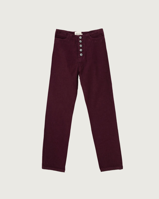 JEANS BRASS BURGUNDY