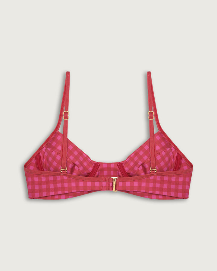 TOP LILIA CON ARCO PINK VICHY