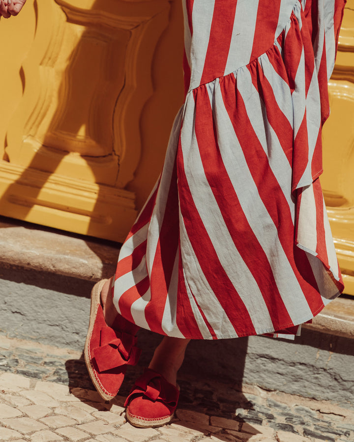 VESTIDO ENIGMA RED STRIPES