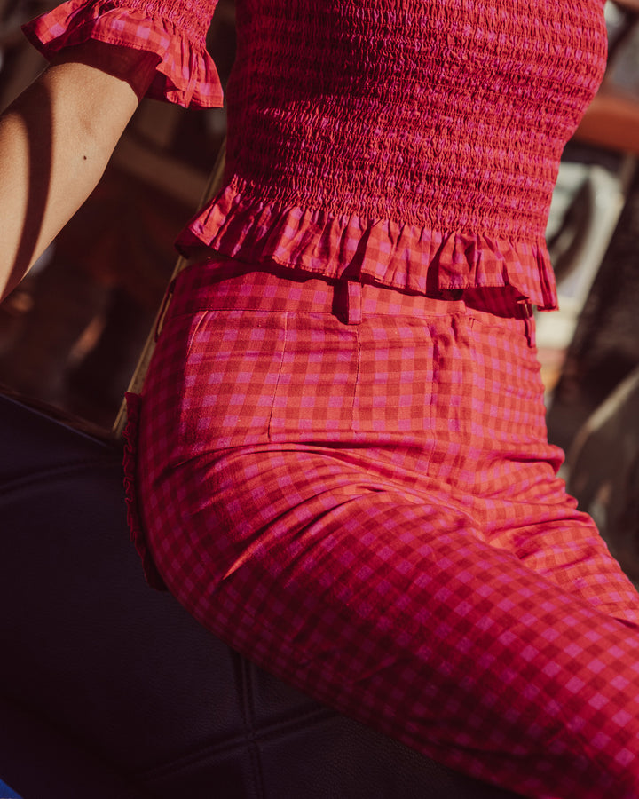 PANTALÓN LUCES PINK VICHY