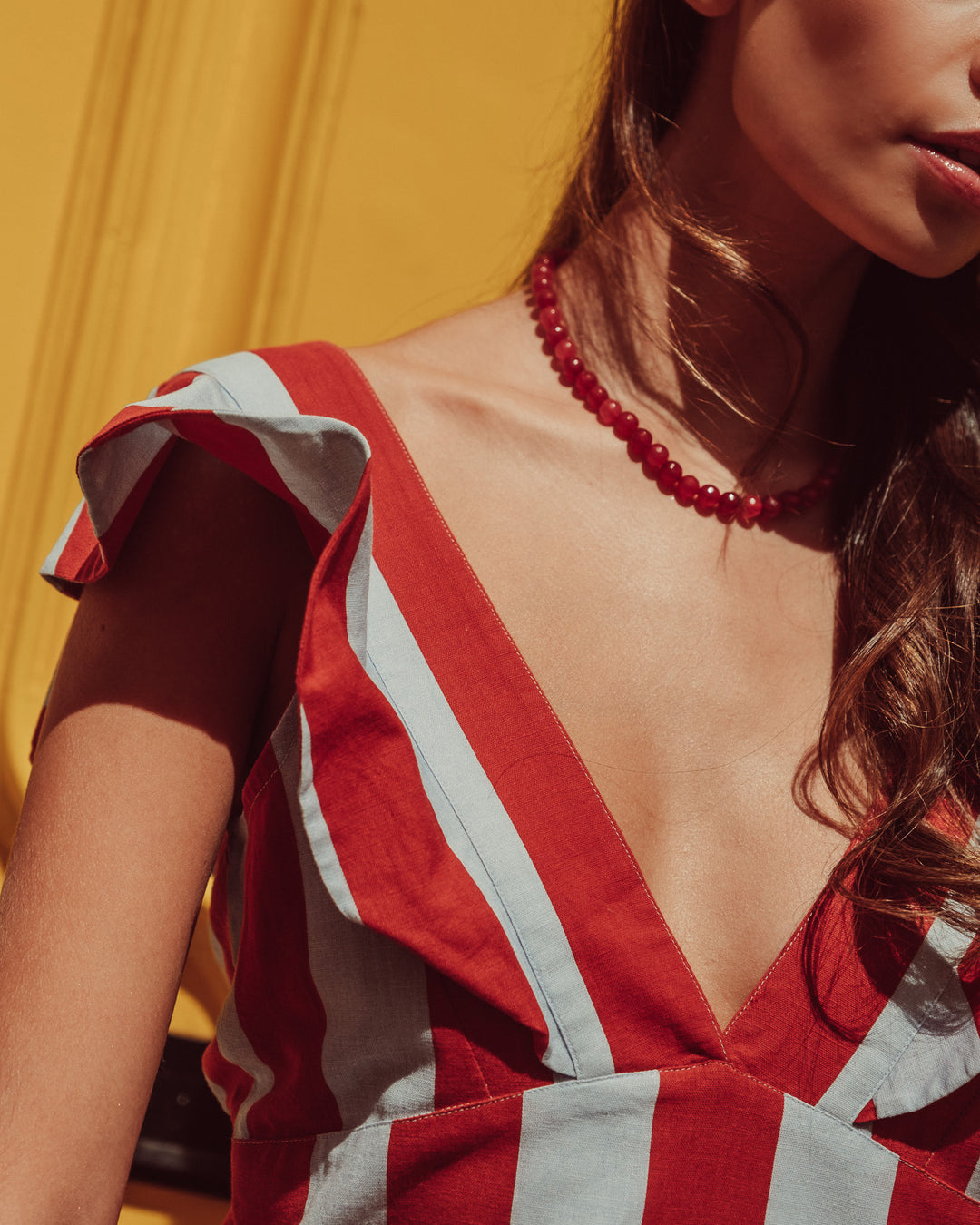 VESTIDO ENIGMA RED STRIPES