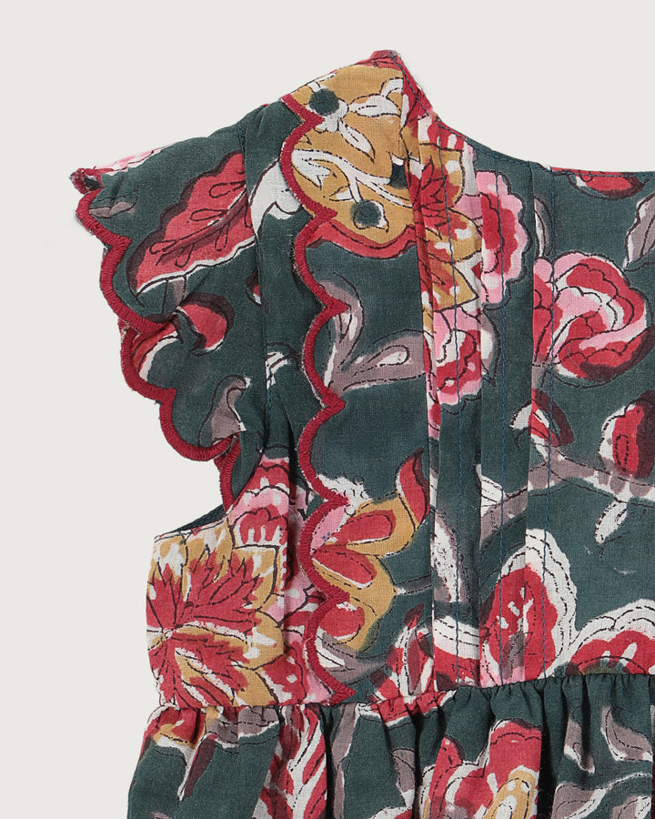 RANITA LUNETA PETROL BLUE FLOWERS PETIT