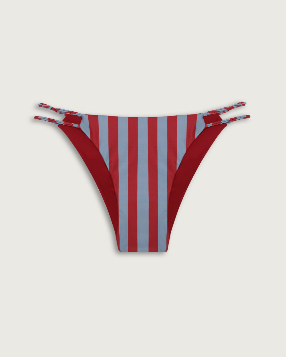 BOTTOM MINI TRENZADO RED STRIPES